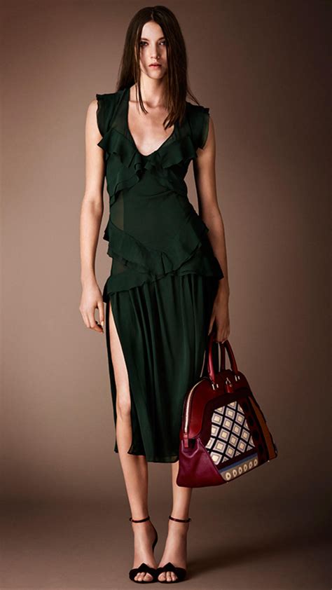 burberry green dress|authentic Burberry dress.